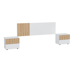 CABECERO 2 MESITAS CAJONES 266X91X34CM ETHNA MOMI