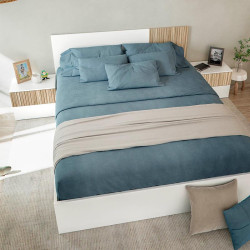 CABECERO 2 MESITAS CAJONES 266X91X34CM ETHNA MOMI