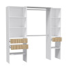 VESTIDOR ARMARIO CON ESTANTERIA 190X187X40CM BLANCO NATURE ETHNA MOMI