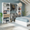 VESTIDOR ARMARIO CON ESTANTERIA 190X187X40CM BLANCO NATURE ETHNA MOMI