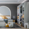 VESTIDOR ARMARIO CON ESTANTERIA 190X187X40CM BLANCO NATURE ETHNA MOMI