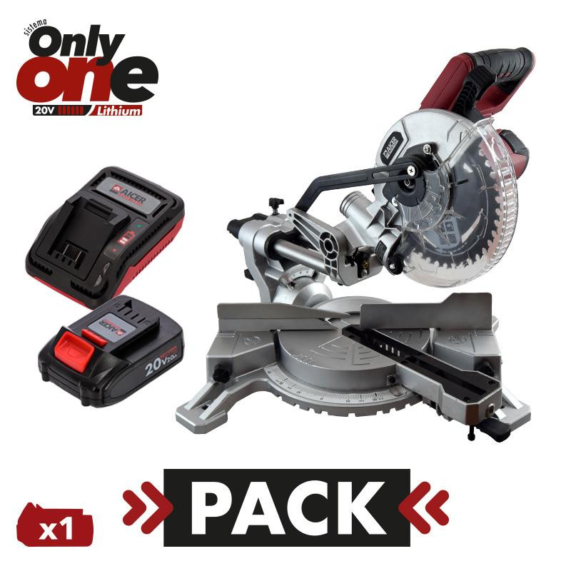 PACK INGLETADORA TELESCOPICA 20V 185MM CARGADOR ONLY ONE AICER 1X 20AH