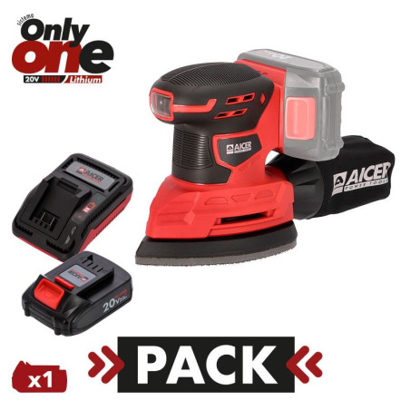 PACK LIJADORA DELTA 20V CARGADOR ONLY ONE AICER 1X 20AH