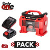 PACK COMPRESOR AIRE 20V CARGADOR ONLY ONE AICER 1X 20AH