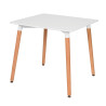 MESA ESTILO NORDICO 80X80X70CM BLANCA SERIE MOLDEN MOMI