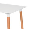 MESA ESTILO NORDICO 80X80X70CM BLANCA SERIE MOLDEN MOMI