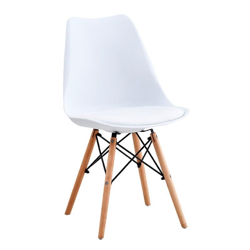 SILLA ESTILO NORDICO 48X53X82CM BLANCA SERIE FINLANDIA MOMI