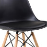 SILLA ESTILO NORDICO 48X53X82CM NEGRA SERIE FINLANDIA MOMI