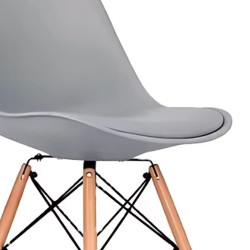 SILLA ESTILO NORDICO 48X53X82CM GRIS SERIE FINLANDIA MOMI
