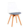 SILLA ESTILO ESCANDINAVO 48X53X82CM COJIN ASIENTO SERIE MUMBAI MOMI