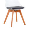 SILLA ESTILO ESCANDINAVO 48X53X82CM ASIENTO NEGRO SERIE MUMBAI MOMI