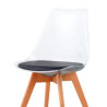 SILLA ESTILO ESCANDINAVO 48X53X82CM ASIENTO NEGRO SERIE MUMBAI MOMI