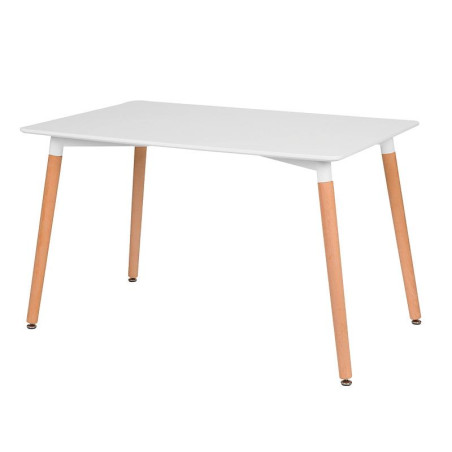 MESA ESTILO NORDICO 120X80X70CM BLANCA SERIE MOLDEN MOMI
