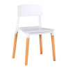 SILLA ESTILO NORDICO 43X43X76CM BLANCA SERIE REINE MOMI