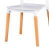 SILLA ESTILO NORDICO 43X43X76CM BLANCA SERIE REINE MOMI