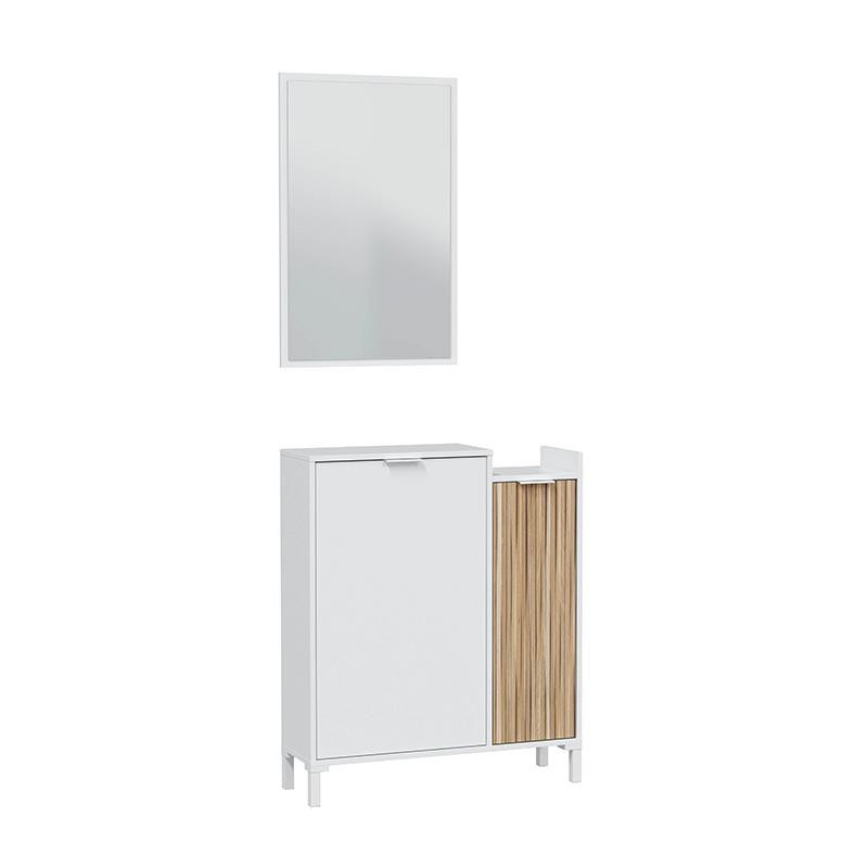 RECIBIDOR 2 CAJON ESPEJO 77X91X24CM BL ARTIK NATURE ETHNA MOMI