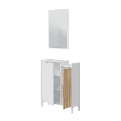 RECIBIDOR 2 CAJON ESPEJO 77X91X24CM BL ARTIK NATURE ETHNA MOMI
