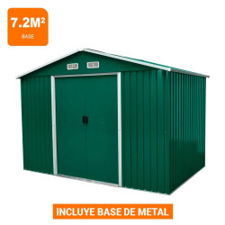 CASETA DE METAL CON PUERTAS CORREDERAS 301x238x214 CM 7M2 AIRMEC