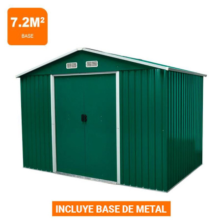 CASETA DE METAL CON PUERTAS CORREDERAS 301x238x214 CM 7M2 AIRMEC