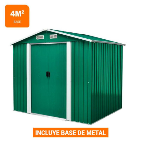 CASETA DE METAL CON PUERTAS CORREDERAS 174x236x206CM 4M2 AIRMEC