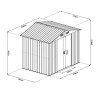 CASETA DE METAL CON PUERTAS CORREDERAS 174x236x206CM 4M2 AIRMEC