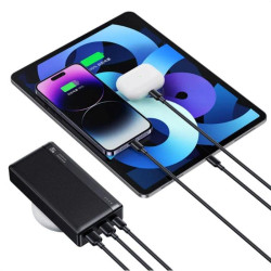 POWERBANK 2 PUERTOS USB 20000MAH NEGRO USAMS