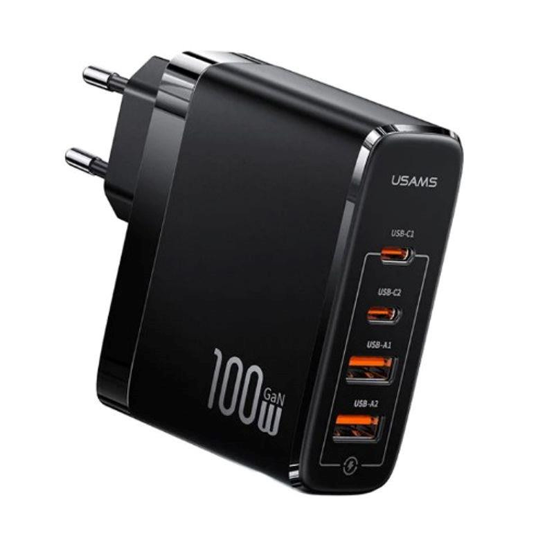 CARGADOR RAPIDO 100W DUAL USB USB C USB A NEGRO USAM