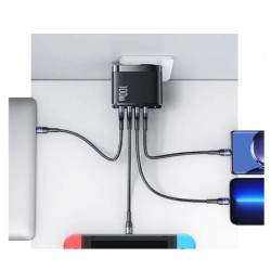CARGADOR RAPIDO 100W DUAL USB USB C USB A NEGRO USAM