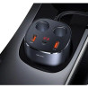 CARGADOR DE COCHE 245W CARGA RAPIDA ENCEDEDOR DE CIGARRILLOS GRIS USAMS