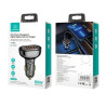 CARGADOR DE COCHE 3 PUERTOS CARGA RAPIDA NEGRO TRANSPARENTE USAMS