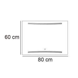 ESPEJO DE BANO LED 80X60CM SERIE LUCANIA BENOTTI