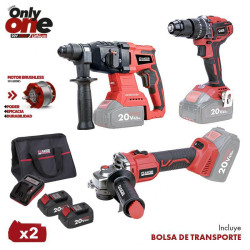 PACK RADIAL TALADRO MARTILLO 20V ONLY ONE AICER 2X 40AH