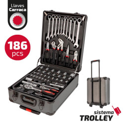MALETA DE HERRAMIENTAS 186 PCS LLAVES CHICHARRA PAMACON