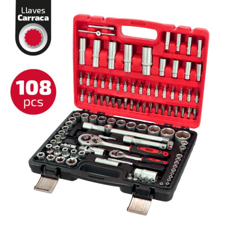 MALETIN HERRAMIENTAS CV 108 PIEZAS 1 4 1 2 PAMACON