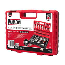 MALETIN HERRAMIENTAS CV 108 PIEZAS 1 4 1 2 PAMACON