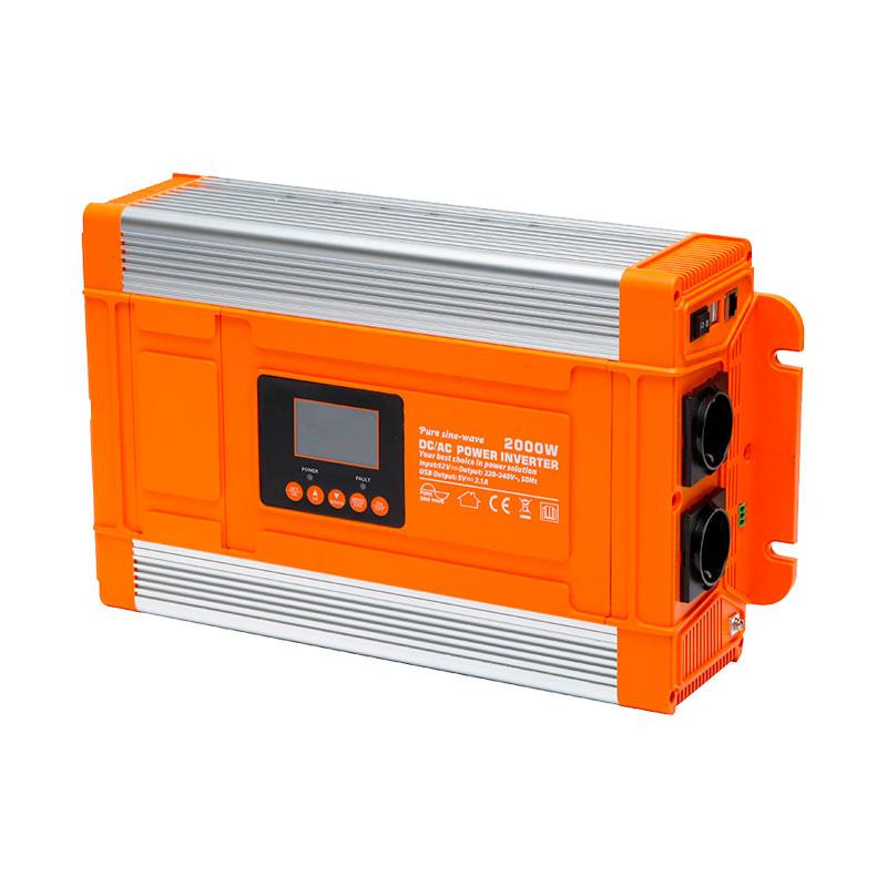 CONVERTIDOR DE CORRIENTE ONDA PURA CON PANTALLA LCD 2000W VOLTEN