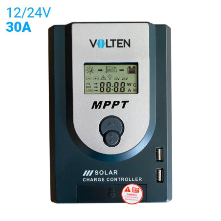 CONTROLADOR DE CARGA SOLAR MPPT 12V 24V 30A VOLTEN