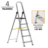 ESCALERA ALUMINIO REFORZADA AIRMEC 4 PELDANOS 120 MM