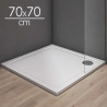 PLATO DUCHA LIGERO CARGA MINERAL BLANCO CUADR BENOTTI 70X70X3CM