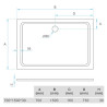PLATO DUCHA LIGERO CARGA MINERAL BLANCO BENOTTI 150X70X3CM