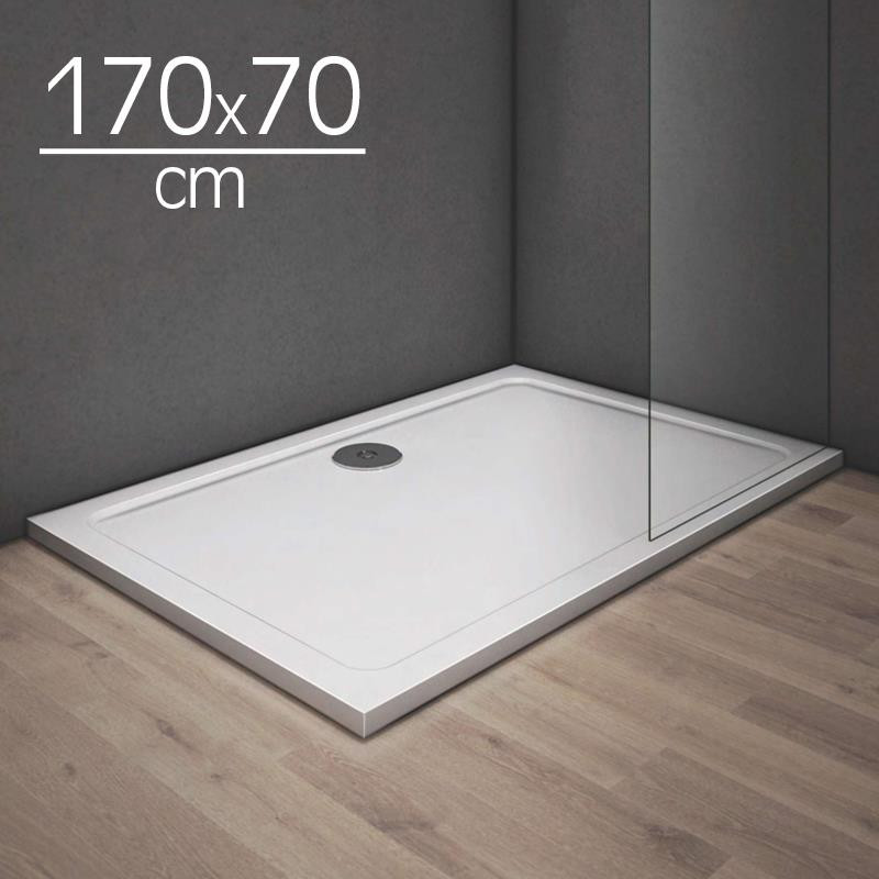 PLATO DUCHA LIGERO CARGA MINERAL BLANCO BENOTTI 170X70X3CM