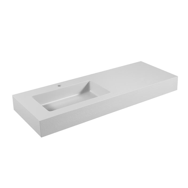 LAVABO SUSPENDIDO CARGA MINERAL 120X46CM SERIE ANETO A LA IZQUIERDA BENOTTI