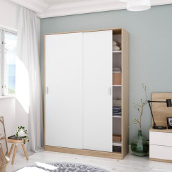 ARMARIO 2P CORREDERAS 200X120X50CM RCANADIAN BLANCO ARTIK MOMI