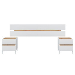CABECERO 2 MESITAS CAJONES 102X255X34 CM BLARTIK RNODI TEMPUS MOMI