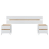 CABECERO 2 MESITAS CAJONES 102X255X34 CM BLARTIK RNODI TEMPUS MOMI