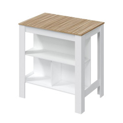 MESA ALTA COCINA ISLA BLARTIK NATUR KIRA 105X103X67CM MOMI