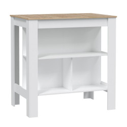 MESA ALTA COCINA ISLA BLARTIK NATUR KIRA 105X103X67CM MOMI