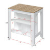 MESA ALTA COCINA ISLA BLARTIK NATUR KIRA 105X103X67CM MOMI