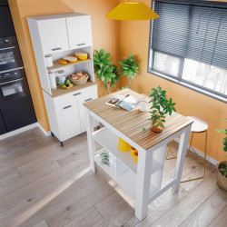 MUEBLE AUXILIAR COCINA 4P 1CAJON 185X72X40CM BLARTIK NATUR KIRA MOMI