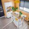 MUEBLE AUXILIAR COCINA 4P 1CAJON 185X72X40CM BLARTIK NATUR KIRA MOMI